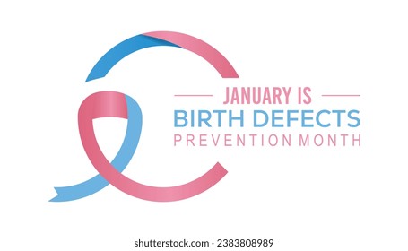 Vector illustration on the theme of National Birth Defects Prevention month observed each year during January.banner, Holiday, poster, card and background design.