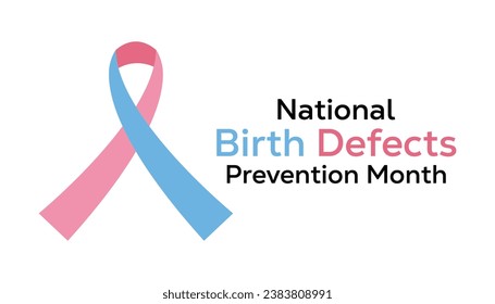 Vector illustration on the theme of National Birth Defects Prevention month observed each year during January.banner, Holiday, poster, card and background design.