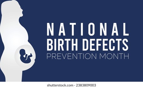 Vektorgrafik zum Thema Nationale Verhütung von Geburtsschäden Monat beobachtet jedes Jahr während Januar.banner, Feiertag, Poster, Karte und Hintergrund Design.