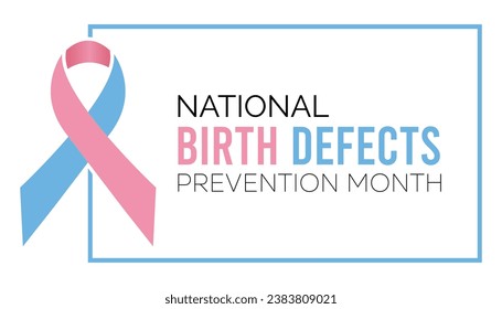 Vector illustration on the theme of National Birth Defects Prevention month observed each year during January.banner, Holiday, poster, card and background design.