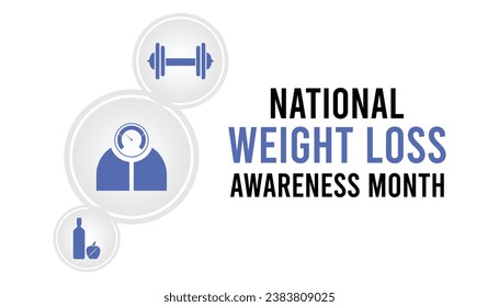 Vector illustration on the theme of National Weight Loss awareness month observed each year during January.banner, Holiday, poster, card and background design.