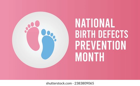 Vector illustration on the theme of National Birth Defects Prevention month observed each year during January.banner, Holiday, poster, card and background design.