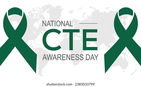 Vector illustration on the theme of National chronic traumatic encephalopathy (CTE) awareness day observed each year during January.banner, Holiday, poster, card and background design. svg