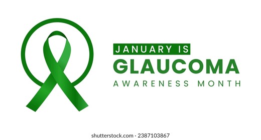 Vector illustration on the theme of National Glaucoma awareness month of January, national glaucoma banner, background. Vector Illustration