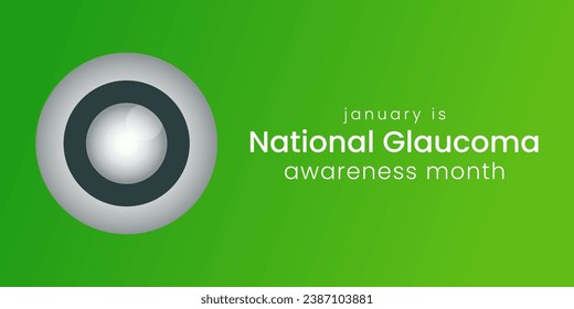 Ilustración vectorial sobre el tema del mes de enero de sensibilización sobre el glaucoma nacional, pancarta nacional sobre el glaucoma, antecedentes. Ilustración vectorial