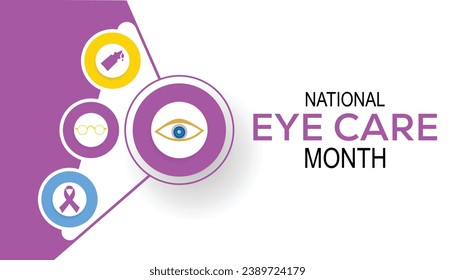 Vektorgrafik zum Thema National Eye Care Month beobachtet jedes Jahr während Januar.banner, Holiday, Poster, Karte und Hintergrund Design.