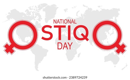 Vector illustration on the theme of National sexually transmitted infection day (STIQ) observed each year during January.banner, Holiday, poster, card and background design.