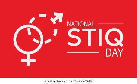 Vector illustration on the theme of National sexually transmitted infection day (STIQ) observed each year during January.banner, Holiday, poster, card and background design.