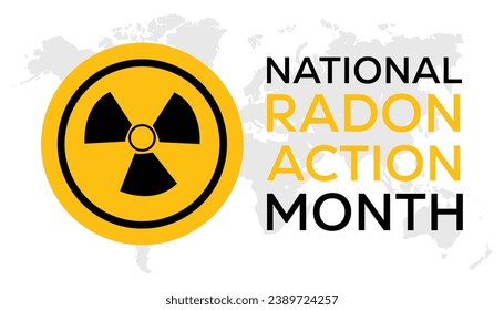 Vector illustration on the theme of National Radon action month observed each year during January.banner, Holiday, poster, card and background design.