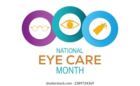 Vector illustration on the theme of National Eye Care Month observed each year during January.banner, Holiday, poster, card and background design.