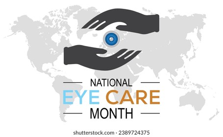 Vector illustration on the theme of National Eye Care Month observed each year during January.banner, Holiday, poster, card and background design.