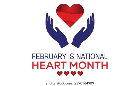 Vektorgrafik zum Thema National Heart Monat beobachtet jedes Jahr während Februar.banner, Feiertag, Poster, Karte und Hintergrund Design.