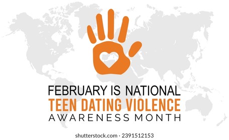 Vector illustration on the theme of National Teen Dating violence awareness month observed each year during February.banner, Holiday, poster, card and background design.