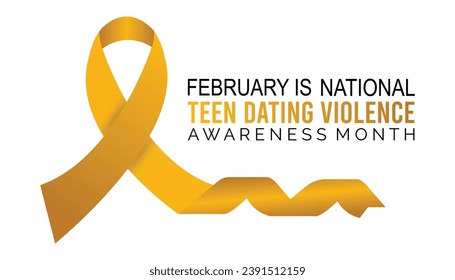 Vektorgrafik zum Thema "National Teen Dating Gewalt Bewusstsein Monat beobachtet jedes Jahr während Februar.banner, Holiday, Poster, Karte und Hintergrund-Design.