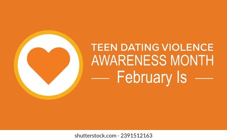 Vector illustration on the theme of National Teen Dating violence awareness month observed each year during February.banner, Holiday, poster, card and background design.