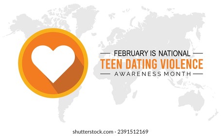 Vector illustration on the theme of National Teen Dating violence awareness month observed each year during February.banner, Holiday, poster, card and background design.