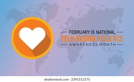 Vector illustration on the theme of National Teen Dating violence awareness month observed each year during February.banner, Holiday, poster, card and background design.