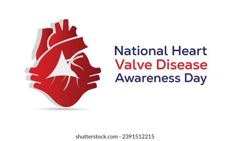 Vector illustration on the theme of National Heart Valve disease awareness day observed each year during February.banner, Holiday, poster, card and background design.