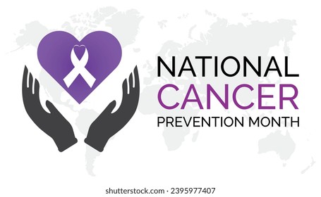 Ilustración vectorial sobre el tema del mes nacional de prevención del cáncer que se observa cada año durante febrero.Banner, Holiday, afiche, tarjeta y diseño de fondo.