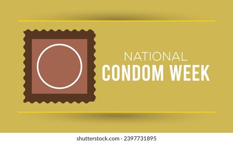 Ilustración vectorial sobre el tema de la Semana Nacional del Condón que se observa cada año durante febrero.Banner, Holiday, afiche, tarjeta y diseño de fondo.