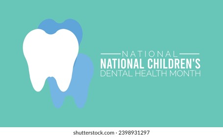 Vector illustration on the theme of National Children's dental health month observed each year during February.banner, Holiday, poster, card and background design.