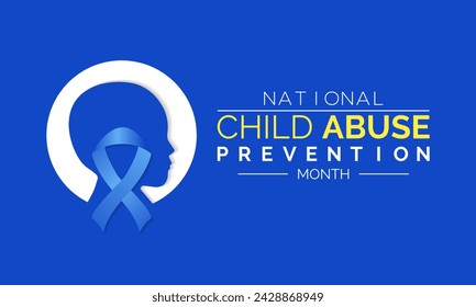 Vector illustration on the theme of National Child abuse prevention and awareness month of April. Greeting card, Banner poster, flyer and background design.