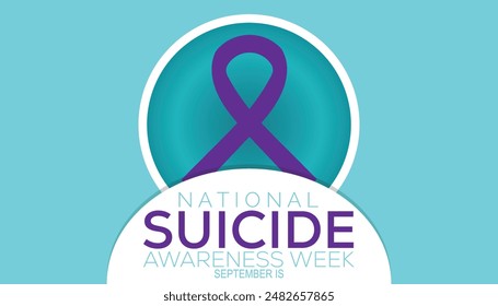 Vector illustration on the theme of National suicide prevention week observed each year during September banner, Holiday, poster design.