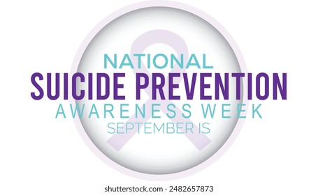 Vector illustration on the theme of National suicide prevention week observed each year during September banner, Holiday, poster design.
