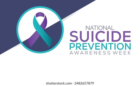 Vector illustration on the theme of National suicide prevention week observed each year during September banner, Holiday, poster design.