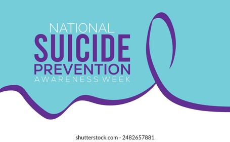 Vector illustration on the theme of National suicide prevention week observed each year during September banner, Holiday, poster design.
