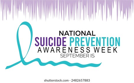 Vector illustration on the theme of National suicide prevention week observed each year during September banner, Holiday, poster design.