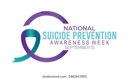 Vector illustration on the theme of National suicide prevention week observed each year during September banner, Holiday, poster design.