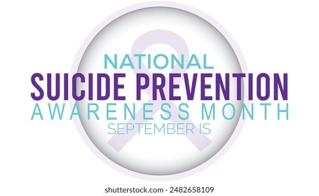 Vector illustration on the theme of National suicide prevention month observed each year during September banner, Holiday, poster design.