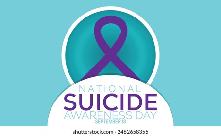 Vector illustration on the theme of National suicide prevention day observed each year during September banner, Holiday, poster design.