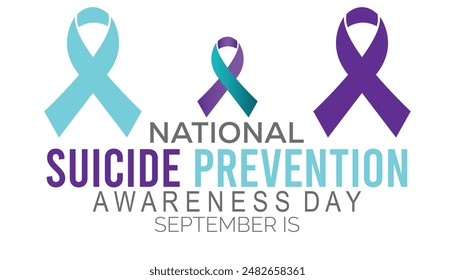Vector illustration on the theme of National suicide prevention day observed each year during September banner, Holiday, poster design.