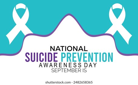 Ilustración vectorial sobre el tema del Día Nacional de Prevención del Suicidio que se celebra cada año durante el Anuncio de septiembre, Festiva, diseño de afiches.