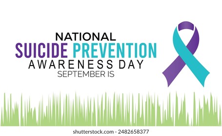 Vector illustration on the theme of National suicide prevention day observed each year during September banner, Holiday, poster design.