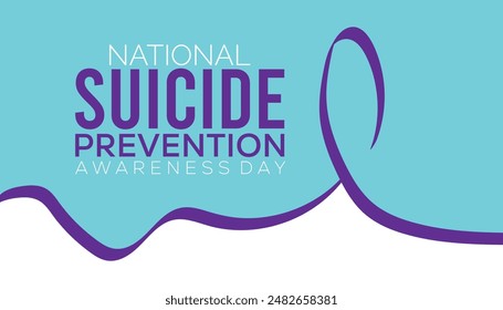 Ilustración vectorial sobre el tema del Día Nacional de Prevención del Suicidio que se celebra cada año durante el Anuncio de septiembre, Festiva, diseño de afiches.