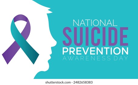 Vector illustration on the theme of National suicide prevention day observed each year during September banner, Holiday, poster design.