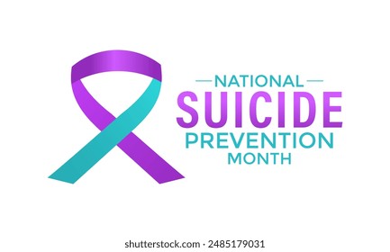 Vector illustration on the theme of National suicide prevention month in September. Banner, Holiday, poster, card and flyer and background design.