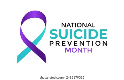 Vector illustration on the theme of National suicide prevention month in September. Banner, Holiday, poster, card and flyer and background design.