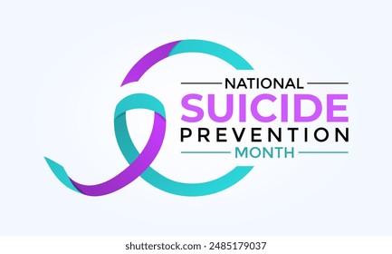 Vector illustration on the theme of National suicide prevention month in September. Banner, Holiday, poster, card and flyer and background design.