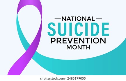 Vector illustration on the theme of National suicide prevention month in September. Banner, Holiday, poster, card and flyer and background design.