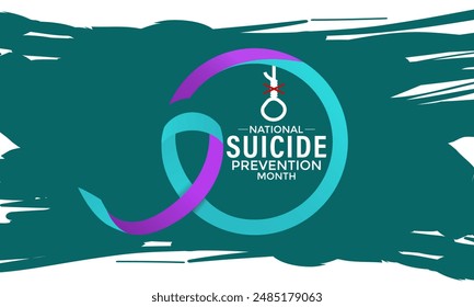 Vector illustration on the theme of National suicide prevention month in September. Banner, Holiday, poster, card and flyer and background design.