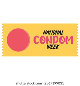 Vector illustration on the theme of National Condom week observed each year during February. Vector illustration on the theme of National Condom Week from February 14th to 21st.