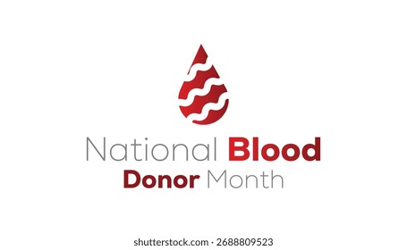 Ilustração vetorial sobre o tema do mês do Doador Nacional de Sangue observado todos os anos durante janeiro. banner, férias, cartaz, cartão e design de fundo.
