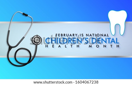 Vector illustration on the theme of National Children's Dental Health month of February.