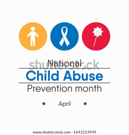 Vector illustration on the theme of National Child abuse prevention and awareness month of April.