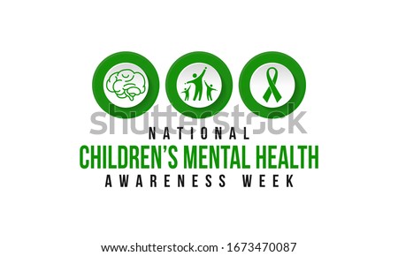 Vector illustration on the theme of National Children's Mental health awareness Week observed in Month of February, seeks to raise awareness about the importance of children's mental health.