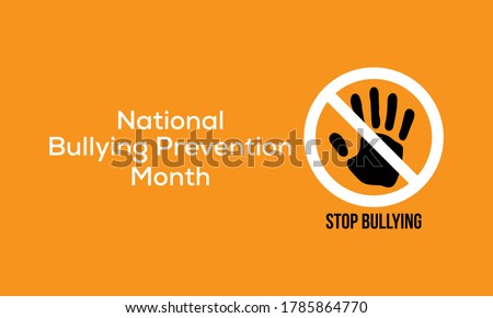 Vector illustration on the theme of National bullying prevention month observed each year during October.